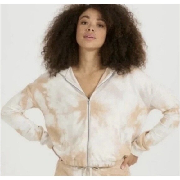 Vuori Womens Laguna Full Zip Hoodie Tie Dye Sweatshirt Logo Size XL Lounge - Picture 1 of 9